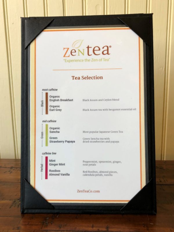 zentea tea menu